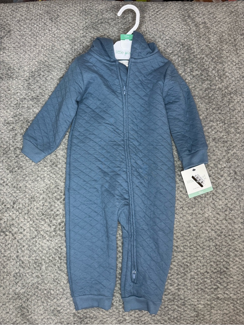 Little Planet by Carter’s Organic Baby Boys Quilted Hooded 1pc Outfit 12 Months